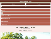 Tablet Screenshot of barronscountrystore.com